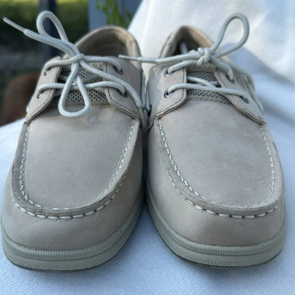 Sperry Top-Sider Intrepid Girls‎ Boat Shoes Tan Leather 5.5M YG45200A